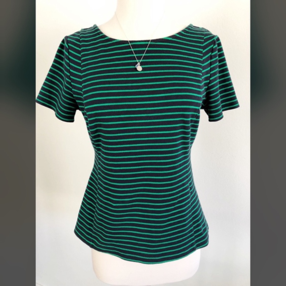Banana Republic Striped Ponte Top, Sz 4